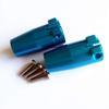 2pcs Aluminum Straight Axle Adapters Rear Axle Carriers Blue for Axial SCX10 II 90046 90047 AX31383 view 2