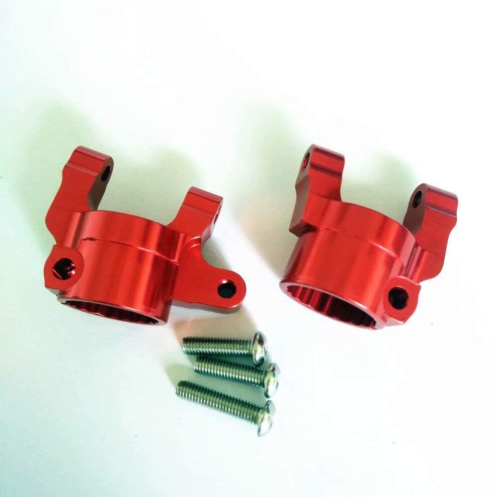 2pcs Aluminum Steering Knuckle Carriers C Hub Red for Axial SCX10 II 90046 90047 AX31382