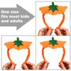 WILLBOND 2 Pieces Halloween Pumpkin Headbands Pumpkin Hair Hoops Hair Band Halloween Costume Party Headwear Accessory view 3