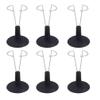 6Pcs Doll Stands Display Holder Doll Bracket Support Teddy Bear Stand for 15cm Doll-Black view 1