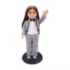 6Pcs Doll Stands Display Holder Doll Bracket Support Teddy Bear Stand for 15cm Doll-Black view 2