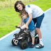 Aosom NO Power Kids Ride On Push Car, Ride Racer, Foot-to-Floor Sliding Car, Walking ATV Toy with Music, Lights, for 1.5-3 Years Old, Black view 2