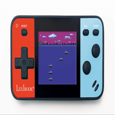 Lexibook Portable Handheld Game Console Cyber Arcade Pocket 150 Games, 1.8" (4.5cm) Color LCD Screen, Gaming Toy for Kids / Teenagers, Blue / red, JL1895