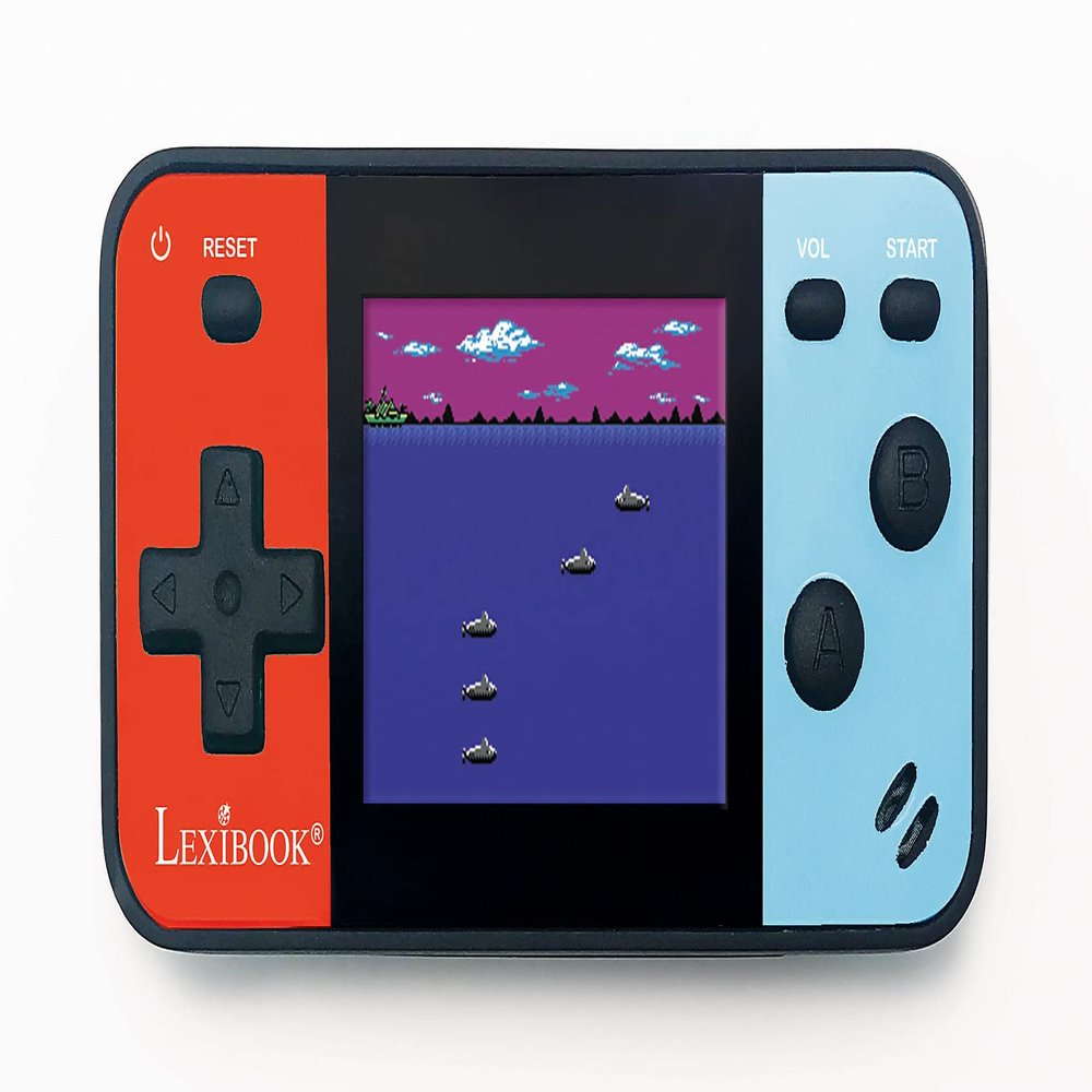 Lexibook Portable Handheld Game Console Cyber Arcade Pocket 150 Games, 1.8" (4.5cm) Color LCD Screen, Gaming Toy for Kids / Teenagers, Blue / red, JL1895
