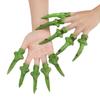 10pcs Halloween Costume Fingers Claws Fake Nails Set, Crafted Creepy Horror Witch Fingernails for Halloween Christmas Cosplay Costume Party view 1