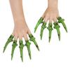 10pcs Halloween Costume Fingers Claws Fake Nails Set, Crafted Creepy Horror Witch Fingernails for Halloween Christmas Cosplay Costume Party view 2