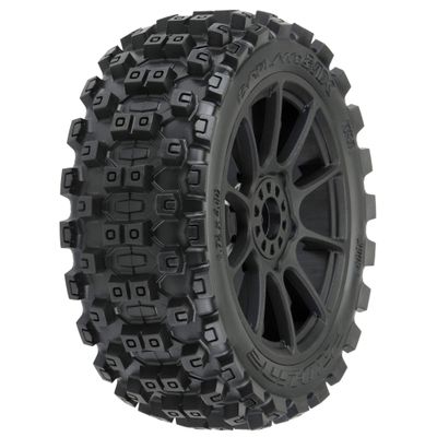 Pro-Line Racing Badlands MX M2 1/8 MTD Mach 10 Black Wheels F/R PRO906721 RC Tire