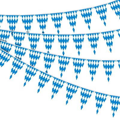 236 Feet Oktoberfest Bavarian Check Flag,Large Oktoberfests Bavarian Pennant Banner for German Oktoberfests Themed Party Favors Decoration