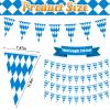 236 Feet Oktoberfest Bavarian Check Flag,Large Oktoberfests Bavarian Pennant Banner for German Oktoberfests Themed Party Favors Decoration view 2