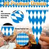236 Feet Oktoberfest Bavarian Check Flag,Large Oktoberfests Bavarian Pennant Banner for German Oktoberfests Themed Party Favors Decoration view 3