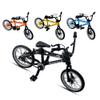 1/18 Diecast Bike Action Figure Toy,Mini Finger Mountain Bike Bicycle Art Crafts Desktop Decor - Orange view 2