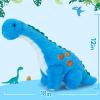 Houwsbaby 14 Blue Light up Dinosaur Stuffed Animal Floppy LED Glowing Diplodocus Plush Toy Night Lights Glow Pillow Long Neck Birthday Presents for Kids Toddler Girls and Boys view 2