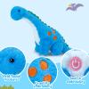 Houwsbaby 14 Blue Light up Dinosaur Stuffed Animal Floppy LED Glowing Diplodocus Plush Toy Night Lights Glow Pillow Long Neck Birthday Presents for Kids Toddler Girls and Boys view 4