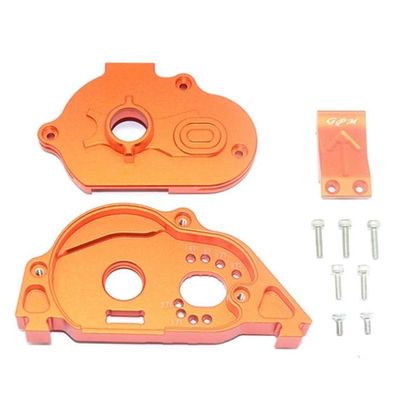 GPM for ARRMA 1/10 Granite 4X4 MEGA Moster Truck Aluminum Rear Gear Protection Motor Mount -10PC Set (Orange)