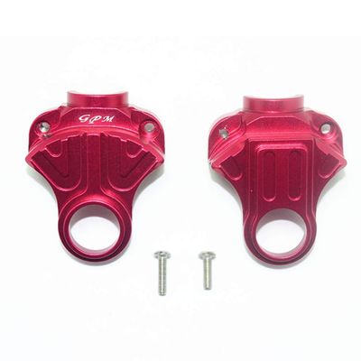 GPM for ARRMA 1/10 Big Rock Crew CAB AR102711 Aluminum Front/Rear Differential Yoke -4PC Set (red)