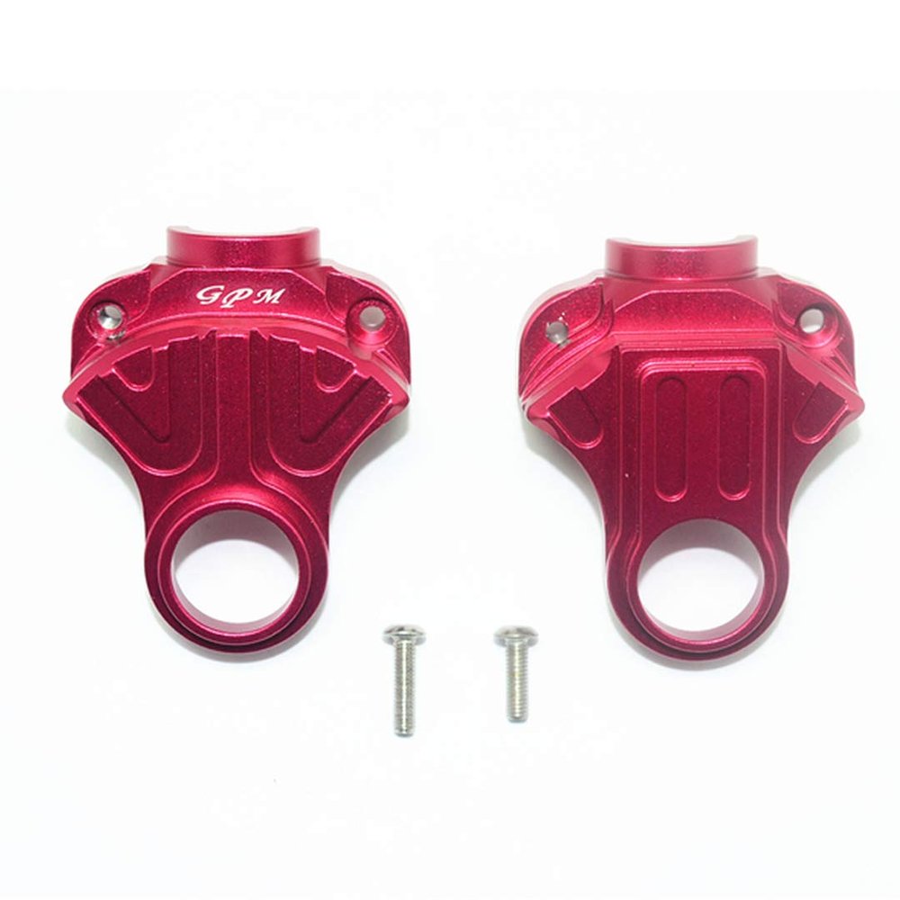 GPM for ARRMA 1/10 Big Rock Crew CAB AR102711 Aluminum Front/Rear Differential Yoke -4PC Set (red)