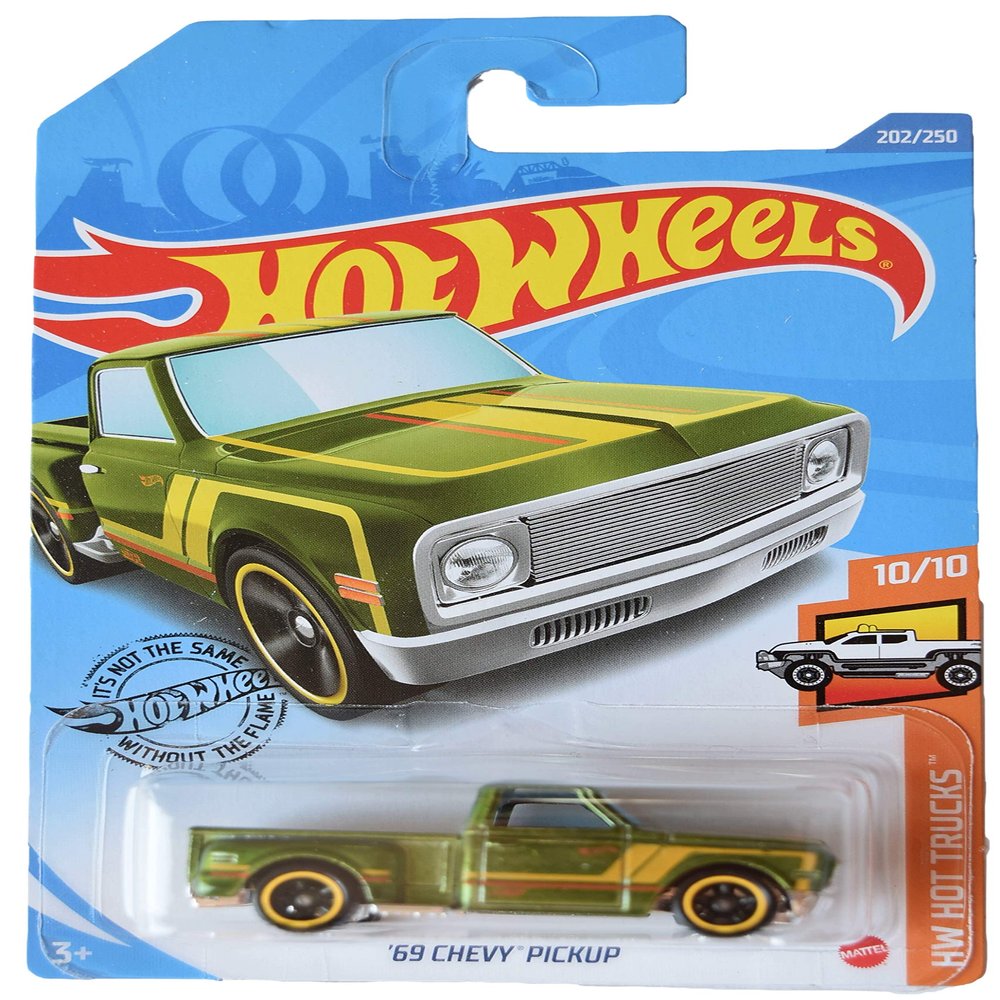 Mattel Hot Wheels Super Treasure Hunt '69 Chevy Pickup 202/250, International Card