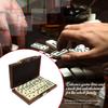ERLLE - Premium Double 6 Dominoes Set, Jumbo Domino Set with Leather Case, Classic Domino Game for Adults & Kids, Travel-Friendly, Durable & Easy to Read Tiles view 3