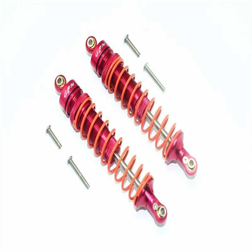 6Pc Set Upgrades Aluminum Front Heavy-Duty Adjustable Damper (102Mm) with Granite 4X4 Mega Moster Truck Ar102680 Rc Cars by GPM (red)