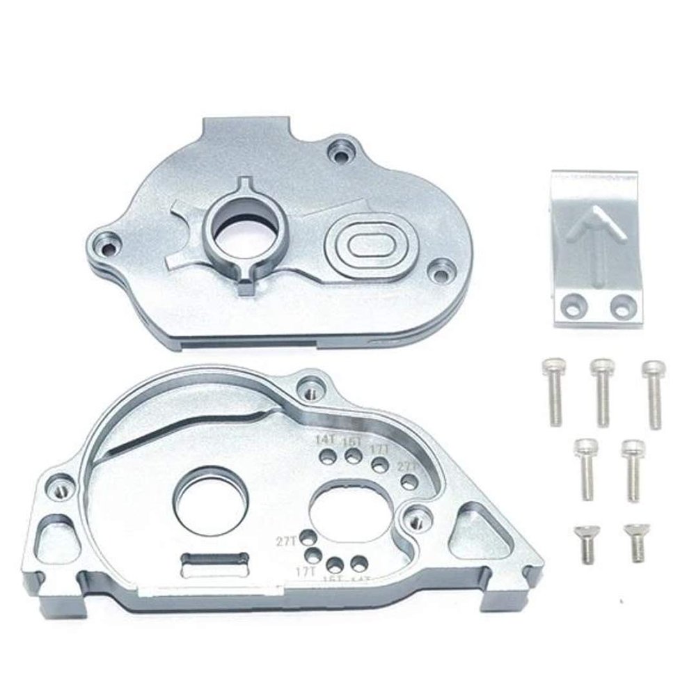 GPM for ARRMA 1/10 Granite 4X4 MEGA Moster Truck Aluminum Rear Gear Protection Motor Mount -10PC Set (Gray)