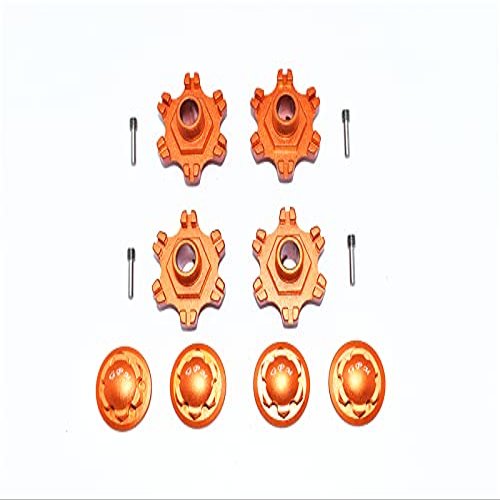 GPM Racing Aluminum Wheel Hex +6mm + Wheel Lock (12Pcs) Orange : Limitless