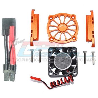 GPM Racing Aluminum Motor Heatsink w/Cooling Fan (9Pcs) Set Orange : Maxx