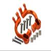 GPM for ARRMA 1/10 Big Rock Crew CAB AR102711 Aluminum Front C HUBS -12PC Set (Orange) view 1