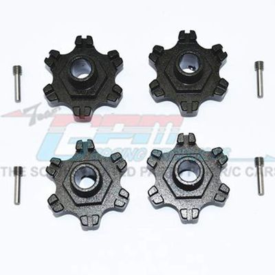 GPM Racing Aluminum Wheel Hex +6mm (8Pcs) Set Black : Limitless