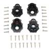 GPM Alum Outer Portal Drive Housing Front Or Rear (4Pcs) Set Black : TRX-4 view 1