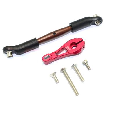 GPM Alum Servo Horn 25T w/Spring Steel Steering Link (6Pcs) Red : TRX-4 / TRX-6