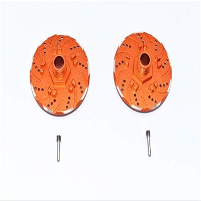 GPM Alum +6mm Hex w/Brake Disk & w/Silver Lining (4Pcs) Orange : Infraction