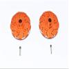GPM Alum +6mm Hex w/Brake Disk & w/Silver Lining (4Pcs) Orange : Infraction view 1