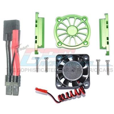 GPM Racing Aluminum Motor Heatsink w/Cooling Fan (9Pcs) Set Green : Maxx