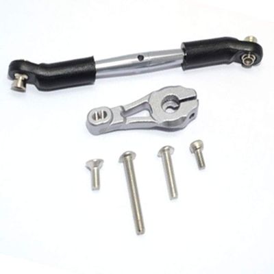 GPM Alum Servo Horn 25T w/Spring Steel Steering Link (6Pcs) Grey : TRX-4 / TRX-6
