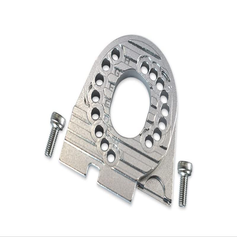 GPM Alum Double Sided Motor Mount Plate Silver w/Heat Sink Fins : TRX-4 / TRX-6