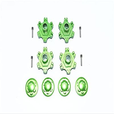GPM for ARRMA 1/7 Limitless All-Road ARA109011 Aluminum Wheel HEX (+6MM)+Wheel Lock -12PC Set (Green)