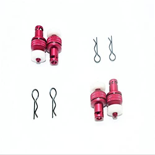 GPM for ARRMA 1/10 Granite 4X4 MEGA Moster Truck Aluminum Front & Rear Magnetic Body Posts -8PC Set (red)