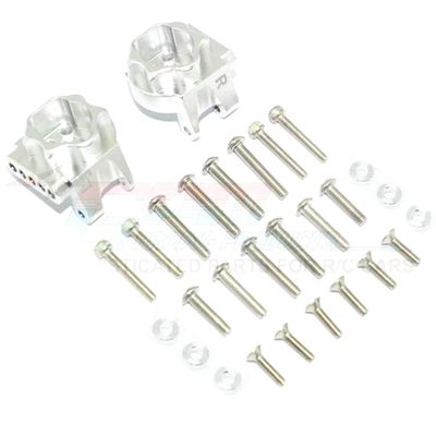 GPM Alum Rear Gear Box Mounts Multiple Holes (28Pcs) Set Silver : TRX-4 / TRX-6