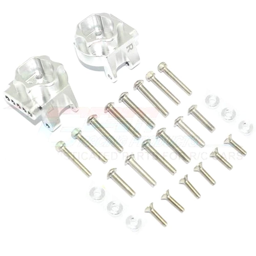 GPM Alum Rear Gear Box Mounts Multiple Holes (28Pcs) Set Silver : TRX-4 / TRX-6