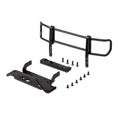 RC Car Metal Front Bumper for 1:10 RC Crawler Traxxas TRX4 G500 TRX6 G63 6X6 Upgrade Parts - Black