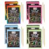 8 Pack Rainbow Scratch Paper Pads for Kids with Wooden Styluses, 10 Sheets (5.5 x 3.9 In) view 1