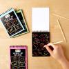 8 Pack Rainbow Scratch Paper Pads for Kids with Wooden Styluses, 10 Sheets (5.5 x 3.9 In) view 3