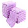12 Pack Baby Washcloths - Extra Absorbent and Soft Wash Clothes for Newborns, Infants and Toddlers - Suitable for Baby Skin and New Born - Microfiber Coral Fleece 12x12 Inches, Violet Purple view 1