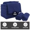 Sunny zzzZZ Ultra Soft 24 Pack Baby Washcloths - 10x10 Inches - Coral Fleece Extra Absorbent Wash Clothes for Babies, Infants and Toddlers - Sensitive Skin and Newborn - Ideal Baby - Navy Blue view 2