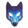 Forart Japanese Fox Half Face Mask - Animal Cosplay Mask for Halloween Costume Accessories & Masquerade Props view 1