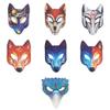 Forart Japanese Fox Half Face Mask - Animal Cosplay Mask for Halloween Costume Accessories & Masquerade Props view 4