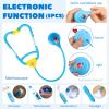 Liberry Doctor Kit for Toddlers 3 4 5 Years Old, Kids Doctor Play Set for Girls Boys Toy, Pretend Play Medical Kit with Stethoscope & Costume for Birthday Gift Blue view 2