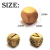 Hometu Set of 6 Pieces 20MM Wood Dice Set Creative Design Roman Number Pattern Wood Rolling Dices Party Game Roll Decider view 3