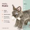 Bearington Pedro Donkey Stuffed Animal- 12" Huggable Baby Donkey Plush Toy with Soft Fur, Lifelike Details and Weighted Body - Adorable Mule Stuffed Animal Gift for Kids and Toddlers view 2