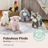 Bearington Pedro Donkey Stuffed Animal- 12" Huggable Baby Donkey Plush Toy with Soft Fur, Lifelike Details and Weighted Body - Adorable Mule Stuffed Animal Gift for Kids and Toddlers view 3